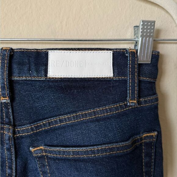 Re/done Ultra High Rise Stove Pipe Jeans Blue Color Barely Worn Size 24 - Picture 9 of 12